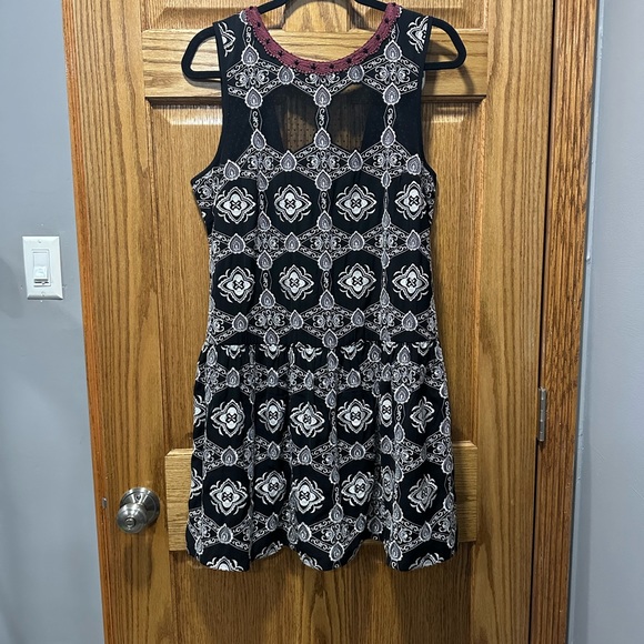 Free People Ovs Night Dress Black Embellished Boho Dress - Picture 7 of 8